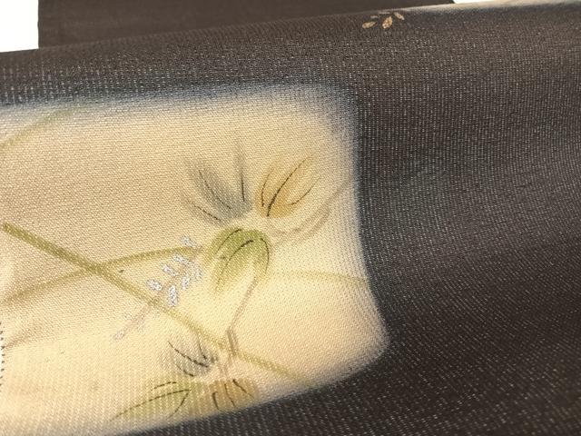平和屋着物＊夏物 太鼓柄袋帯 手描き 枝花文 金銀彩 正絹 逸品 AAAZ3098np
