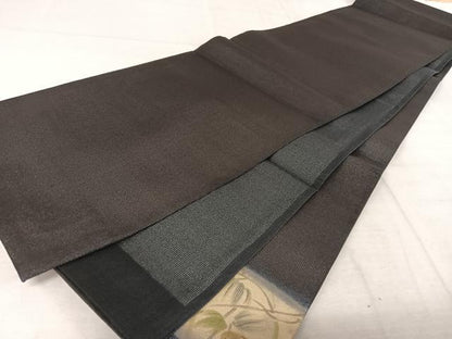 平和屋着物＊夏物 太鼓柄袋帯 手描き 枝花文 金銀彩 正絹 逸品 AAAZ3098np