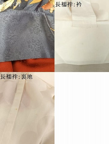 平和屋着物●皇室献上作家　藤井寛　振袖・長襦袢(無双仕立て)セット　駒刺繍　松竹梅　金糸　金彩　正絹　逸品　AAAZ3099np