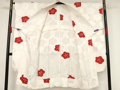 平和屋着物●皇室献上作家　藤井寛　振袖・長襦袢(無双仕立て)セット　駒刺繍　松竹梅　金糸　金彩　正絹　逸品　AAAZ3099np