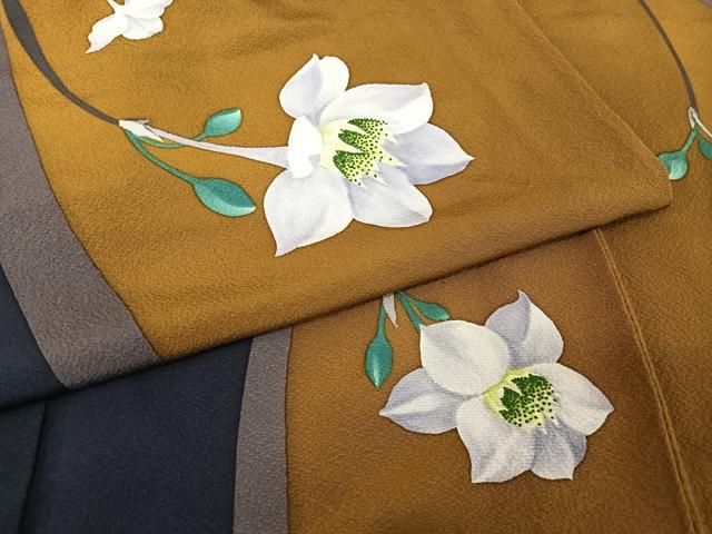 平和屋着物●世界的人形師 辻村寿三郎 ジュサブロー 振袖・長襦袢(袷)セット 枝花文 ロング丈 正絹 逸品 AAAZ3100np