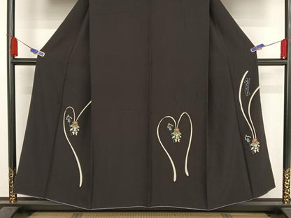 平和屋着物●世界的人形師　辻村寿三郎　ジュサブロー　訪問着　うさぎ　兎　黒地　正絹　逸品　AAAZ3106np