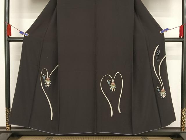 平和屋着物●世界的人形師　辻村寿三郎　ジュサブロー　訪問着　うさぎ　兎　黒地　正絹　逸品　AAAZ3106np