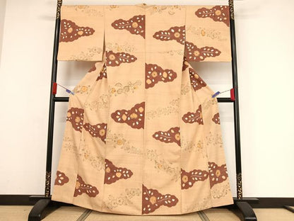 平和屋着物●上質な紬 辻が花 絞り 正絹 逸品 AAAZ3166np