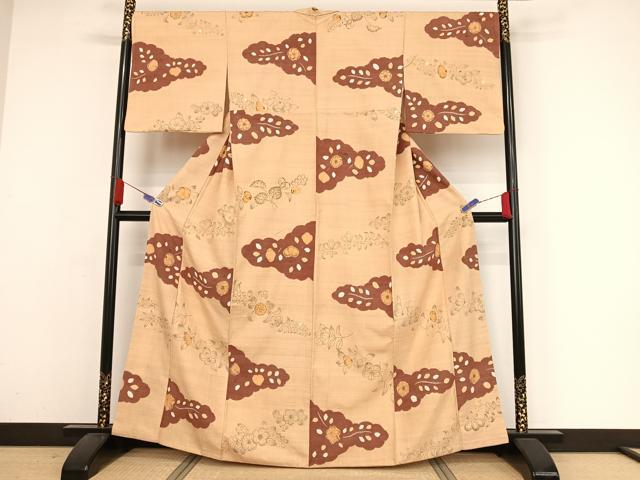 平和屋着物●上質な紬 辻が花 絞り 正絹 逸品 AAAZ3166np