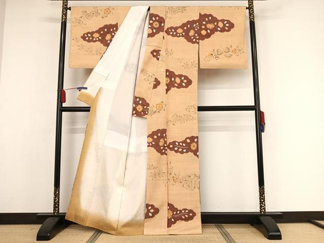 平和屋着物●上質な紬 辻が花 絞り 正絹 逸品 AAAZ3166np