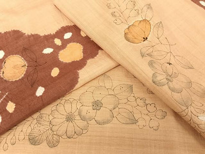 平和屋着物●上質な紬 辻が花 絞り 正絹 逸品 AAAZ3166np