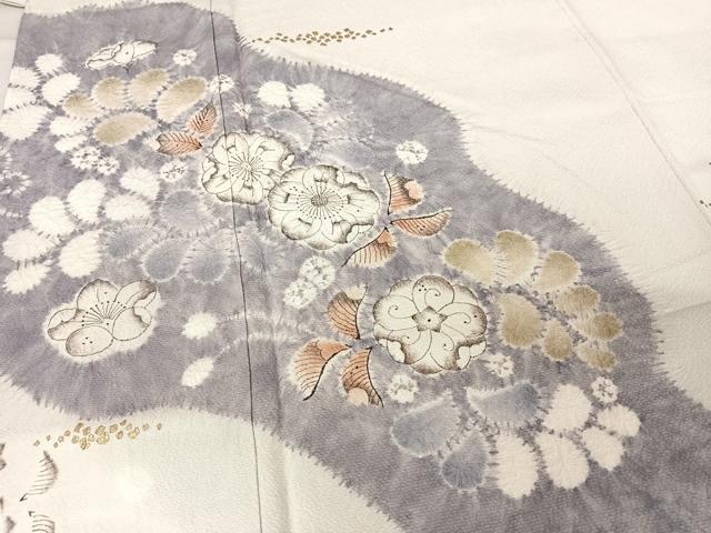 平和屋着物●十日町　名門　滝泰謹製　訪問着　辻が花　絞り　正絹　逸品　AAAZ3170np