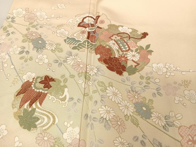 平和屋着物●豪華色留袖 雪輪吉祥文 金彩 正絹 逸品 AAAZ3174np