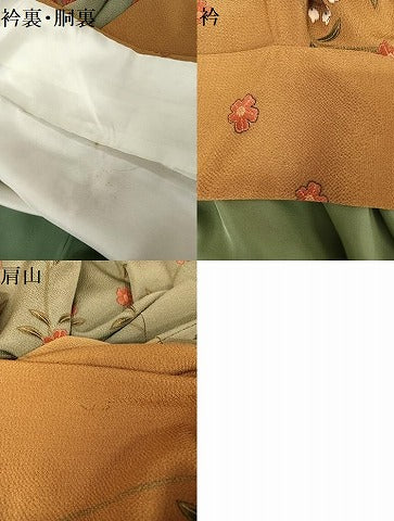 平和屋着物●訪問着 辻が花 暈し染め 鬼しぼ縮緬 正絹 逸品 AAAZ3188np