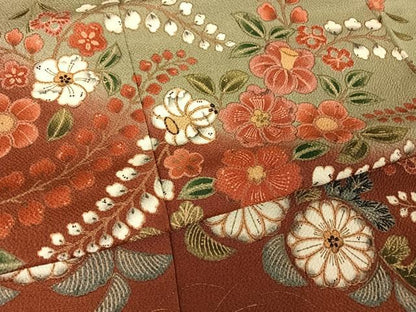 平和屋着物●訪問着 辻が花 暈し染め 鬼しぼ縮緬 正絹 逸品 AAAZ3188np