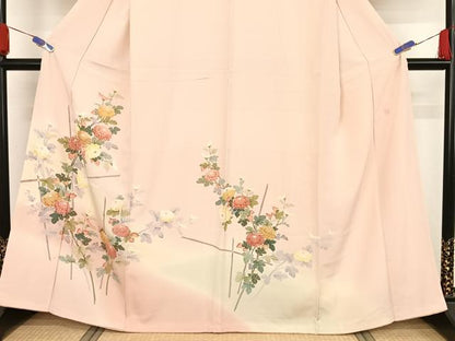 平和屋着物●訪問着 友禅 作家物 草花文 暈し染め 正絹 逸品 未使用 AAAZ3190np