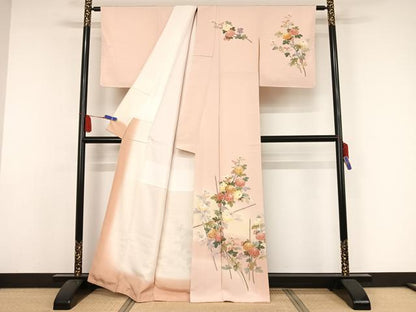 平和屋着物●訪問着 友禅 作家物 草花文 暈し染め 正絹 逸品 未使用 AAAZ3190np