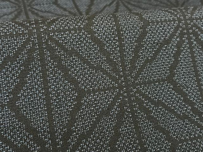 平和屋着物●上質な紬 麻の葉文様 正絹 逸品 AAAZ3193np