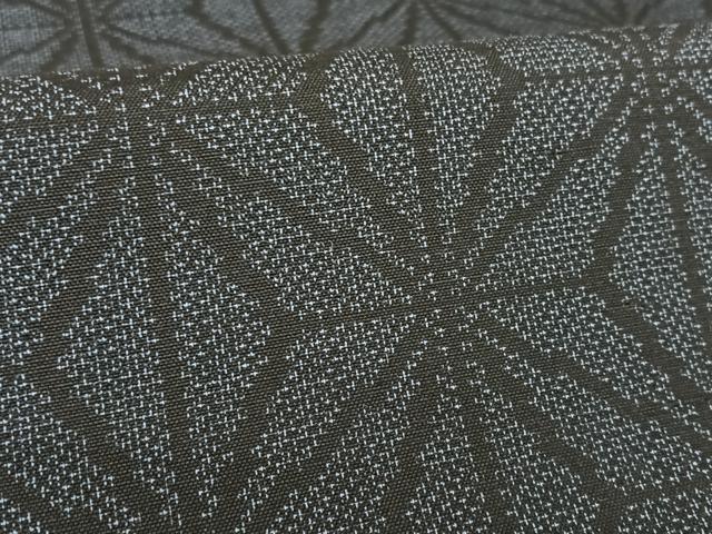 平和屋着物●上質な紬 麻の葉文様 正絹 逸品 AAAZ3193np