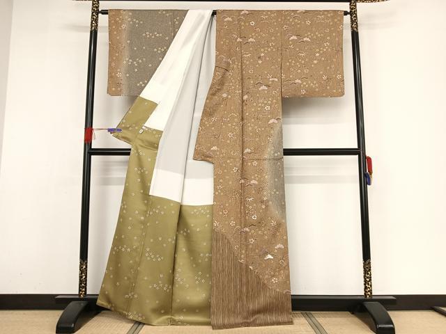平和屋着物●訪問着 吉祥花文 暈し染め 金彩 松坂屋扱い 正絹 逸品 AAAZ3209np