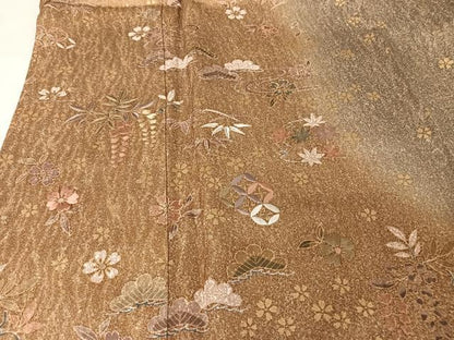 平和屋着物●訪問着 吉祥花文 暈し染め 金彩 松坂屋扱い 正絹 逸品 AAAZ3209np