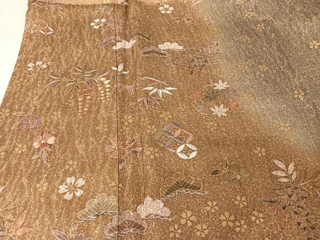 平和屋着物●訪問着 吉祥花文 暈し染め 金彩 松坂屋扱い 正絹 逸品 AAAZ3209np