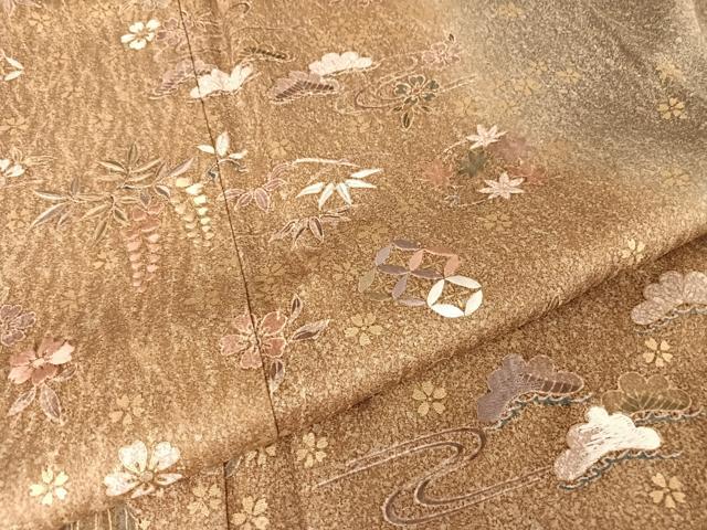 平和屋着物●訪問着 吉祥花文 暈し染め 金彩 松坂屋扱い 正絹 逸品 AAAZ3209np