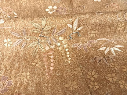 平和屋着物●訪問着 吉祥花文 暈し染め 金彩 松坂屋扱い 正絹 逸品 AAAZ3209np