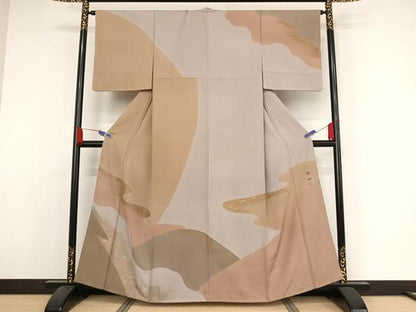 平和屋着物●訪問着 作家物 霞文 金彩 正絹 逸品 AAAZ3213np