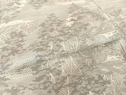 平和屋着物●本場大島紬　白大島　カタス9マルキ　樹林文　正絹　逸品　AAAZ3227np