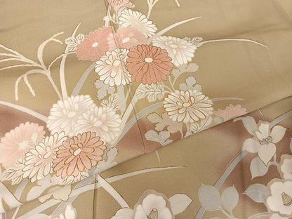 平和屋着物●訪問着 駒刺繍 草花文 暈し染め 金糸 金彩 鈴乃屋扱い 正絹 逸品 AAAZ3234np