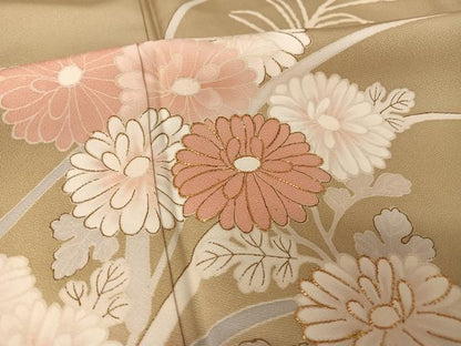 平和屋着物●訪問着 駒刺繍 草花文 暈し染め 金糸 金彩 鈴乃屋扱い 正絹 逸品 AAAZ3234np