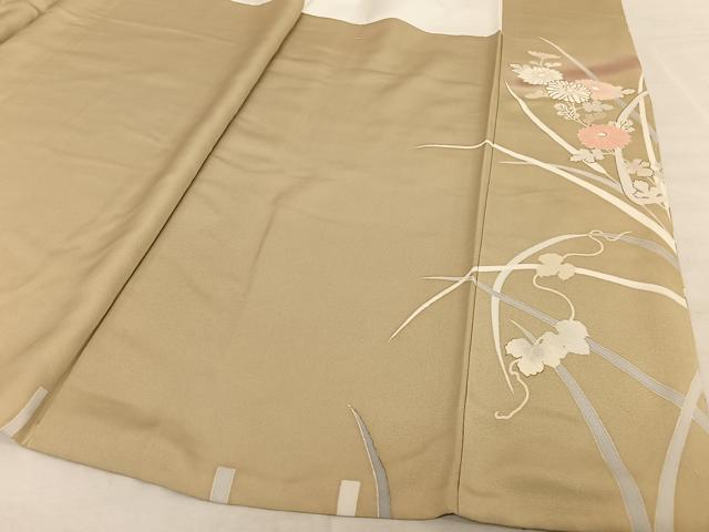 平和屋着物●訪問着 駒刺繍 草花文 暈し染め 金糸 金彩 鈴乃屋扱い 正絹 逸品 AAAZ3234np