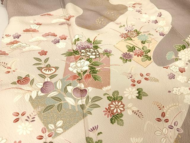 平和屋着物●訪問着 流水鴛鴦文 金彩 正絹 逸品 AAAZ3235np
