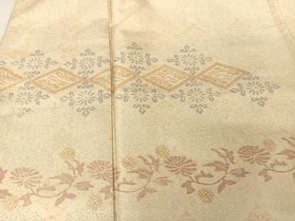 平和屋着物●本場染大島紬　訪問着　花唐草文　ロング丈　正絹　逸品　AAAZ3236np