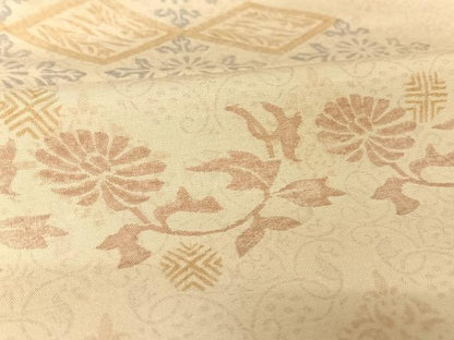 平和屋着物●本場染大島紬　訪問着　花唐草文　ロング丈　正絹　逸品　AAAZ3236np