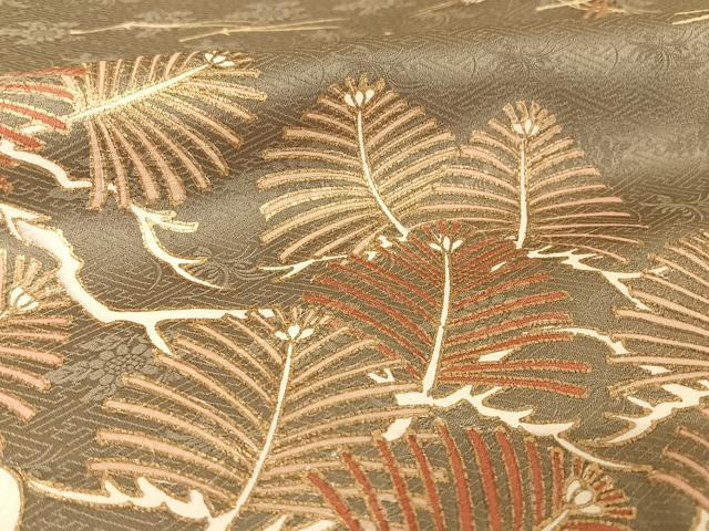 平和屋着物●銀座きしや　訪問着　駒刺繍　松文　金糸　金彩　正絹　逸品　未使用　AAAZ3248np