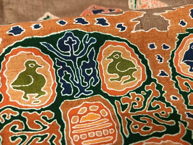 平和屋着物●訪問着 紬地 コプト文様 正絹 逸品 AAAZ3255np