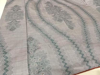 平和屋着物●本場大島紬 一元絣 幾何学花文 正絹 逸品 AAAZ3258np