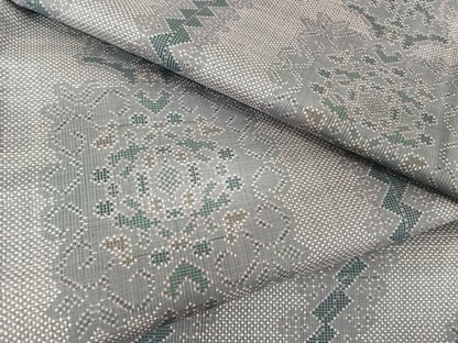 平和屋着物●本場大島紬 一元絣 幾何学花文 正絹 逸品 AAAZ3258np