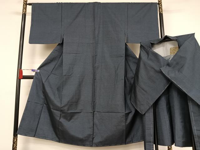平和屋着物●男性 本場大島紬 アンサンブル 100亀甲 総詰め 正絹 逸品 未使用 AAAZ3261np
