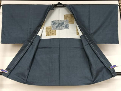 平和屋着物●男性 本場大島紬 アンサンブル 100亀甲 総詰め 正絹 逸品 未使用 AAAZ3261np