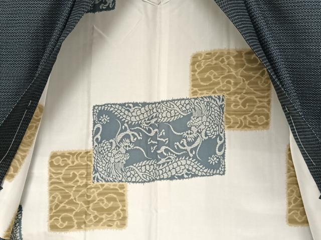 平和屋着物●男性 本場大島紬 アンサンブル 100亀甲 総詰め 正絹 逸品 未使用 AAAZ3261np