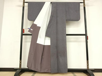 平和屋着物●洗える最高級着物 ＜英＞はなぶさ謹製 小紋 丸文 洗える着物 AAAZ3293np