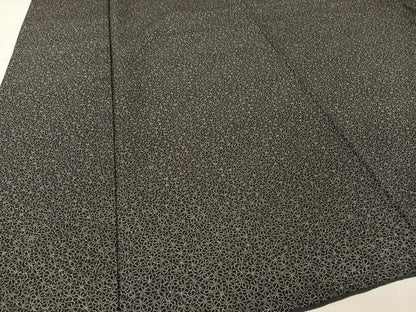 平和屋着物●江戸小紋　小花文　黒地　ロング丈　正絹　逸品　AAAZ3295np