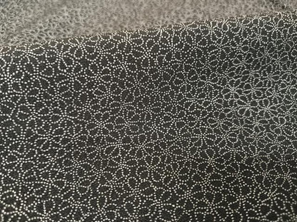 平和屋着物●江戸小紋　小花文　黒地　ロング丈　正絹　逸品　AAAZ3295np