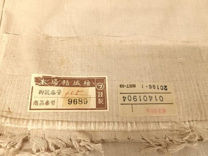 平和屋着物●本場結城紬 重要無形文化財 色無地 亜麻色 藤貴 証紙付き 正絹 逸品 AAAZ3312np