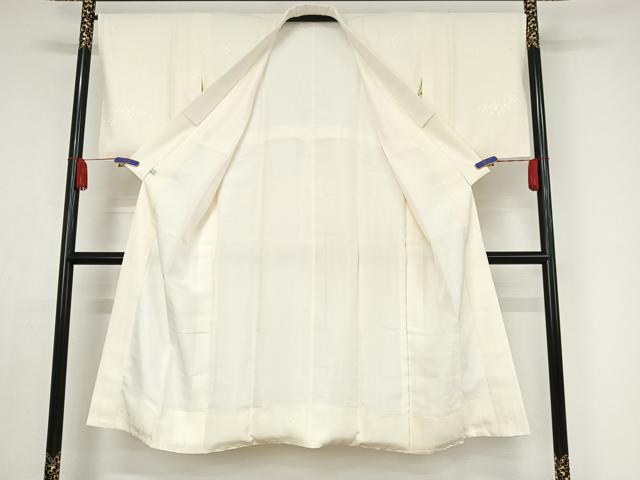平和屋着物●長襦袢 袷 友禅 草花 箔散らし地紋 鈴乃屋扱い 正絹 逸品 AAAZ3319np