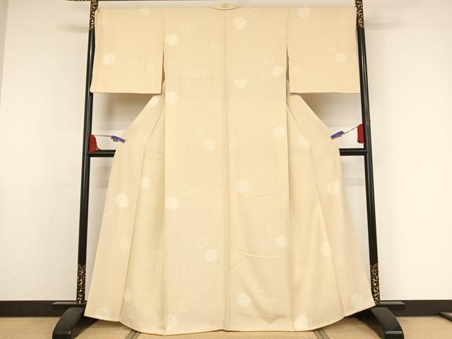 平和屋着物●上質な小紋　雪輪　金彩　正絹　逸品　AAAZ3326np