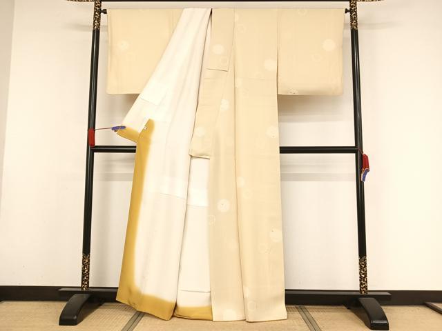 平和屋着物●上質な小紋　雪輪　金彩　正絹　逸品　AAAZ3326np