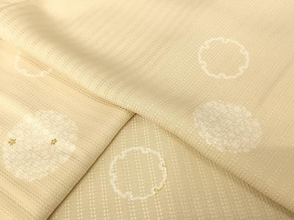 平和屋着物●上質な小紋　雪輪　金彩　正絹　逸品　AAAZ3326np