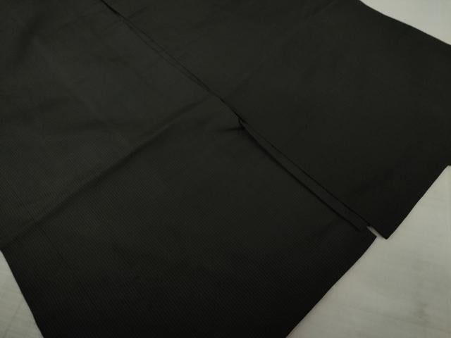 平和屋着物●男性 馬乗り袴 縞 黒地 正絹 逸品 AAAZ3727ck