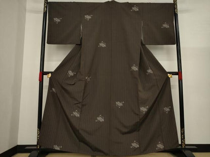 平和屋着物●上質な紬 絵巻文 正絹 逸品 AAAZ3738ck