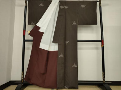 平和屋着物●上質な紬 絵巻文 正絹 逸品 AAAZ3738ck